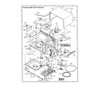 Sharp R-330AW oven and cabinet diagram
