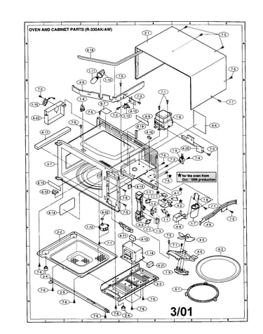 Oven and cabinet