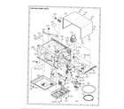 Sharp R-3W97 oven and cabinet diagram