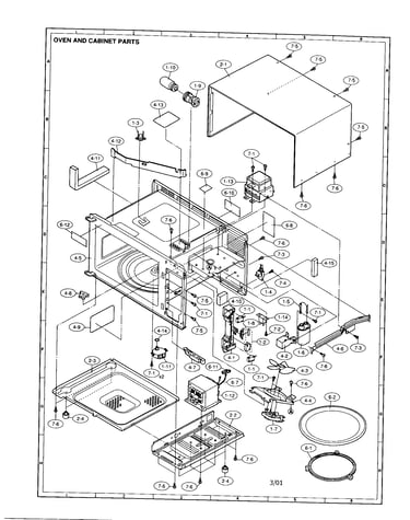 Oven and cabinet