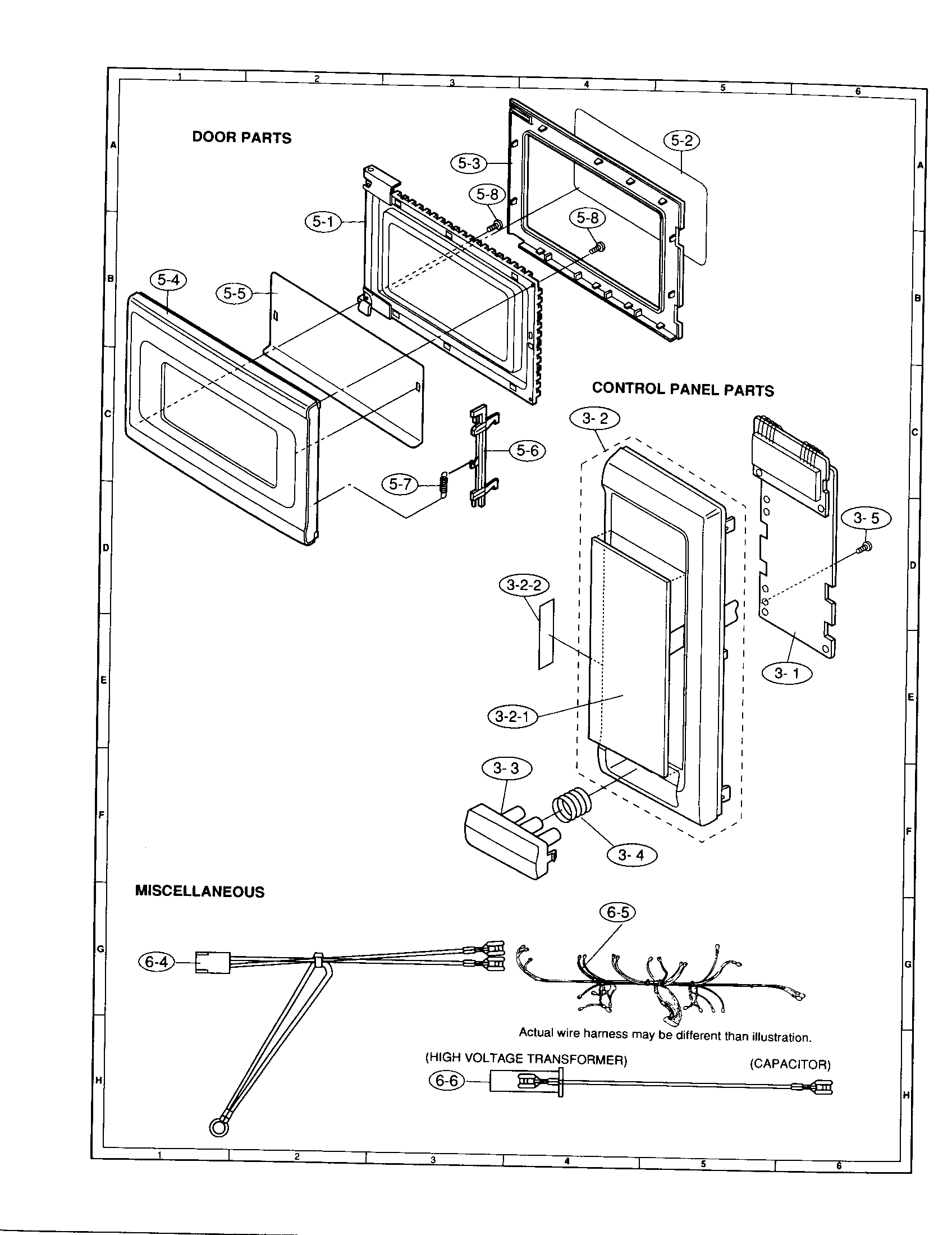 Control panel/door