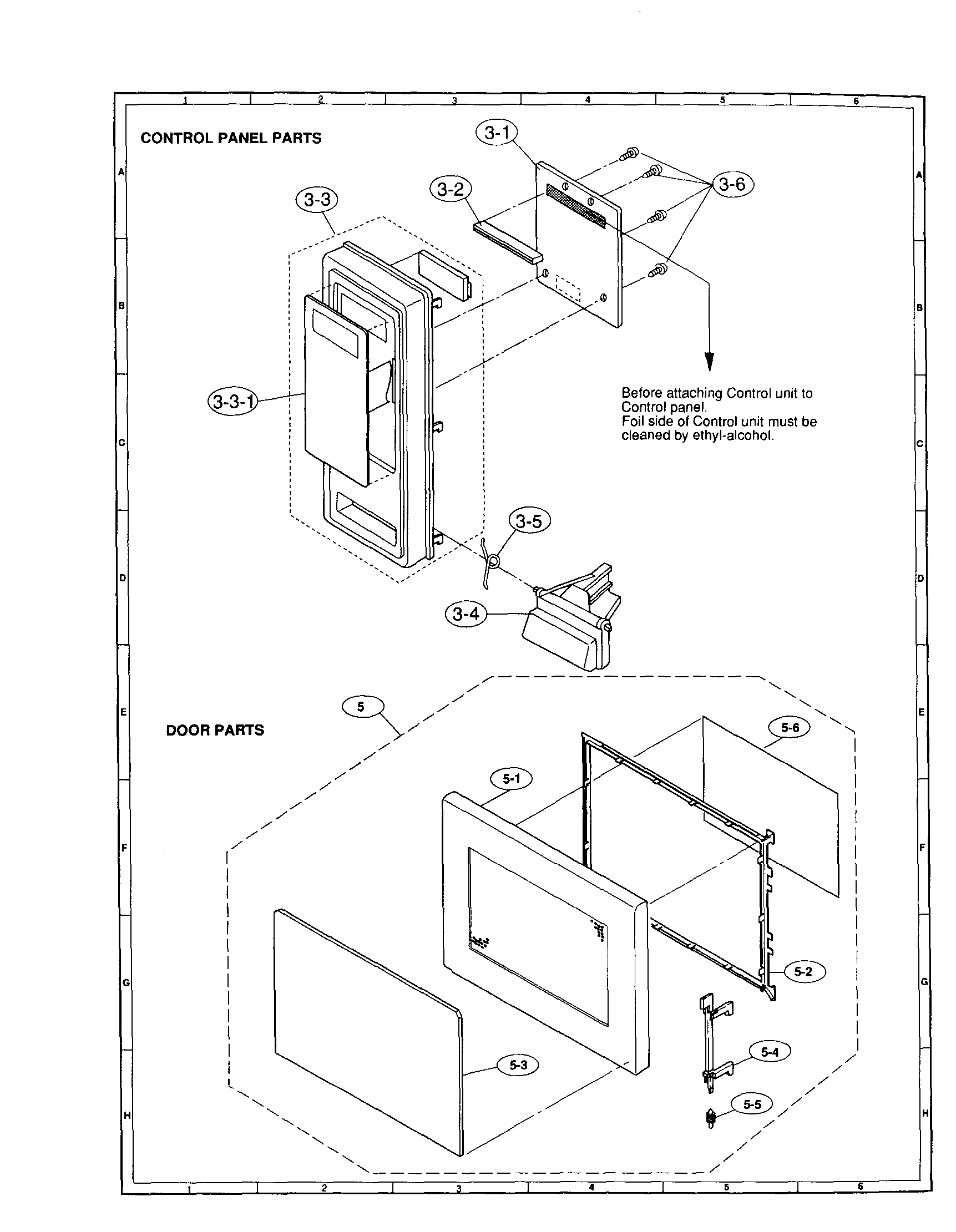 Control panel/door