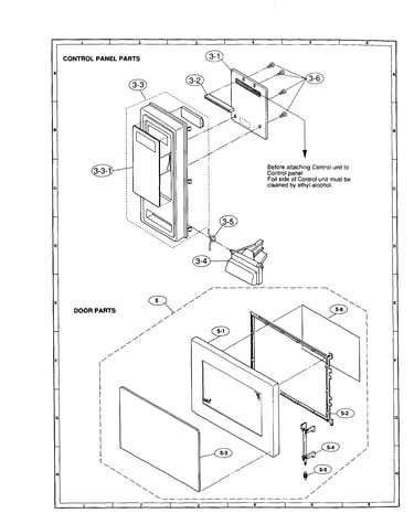 Control panel/door