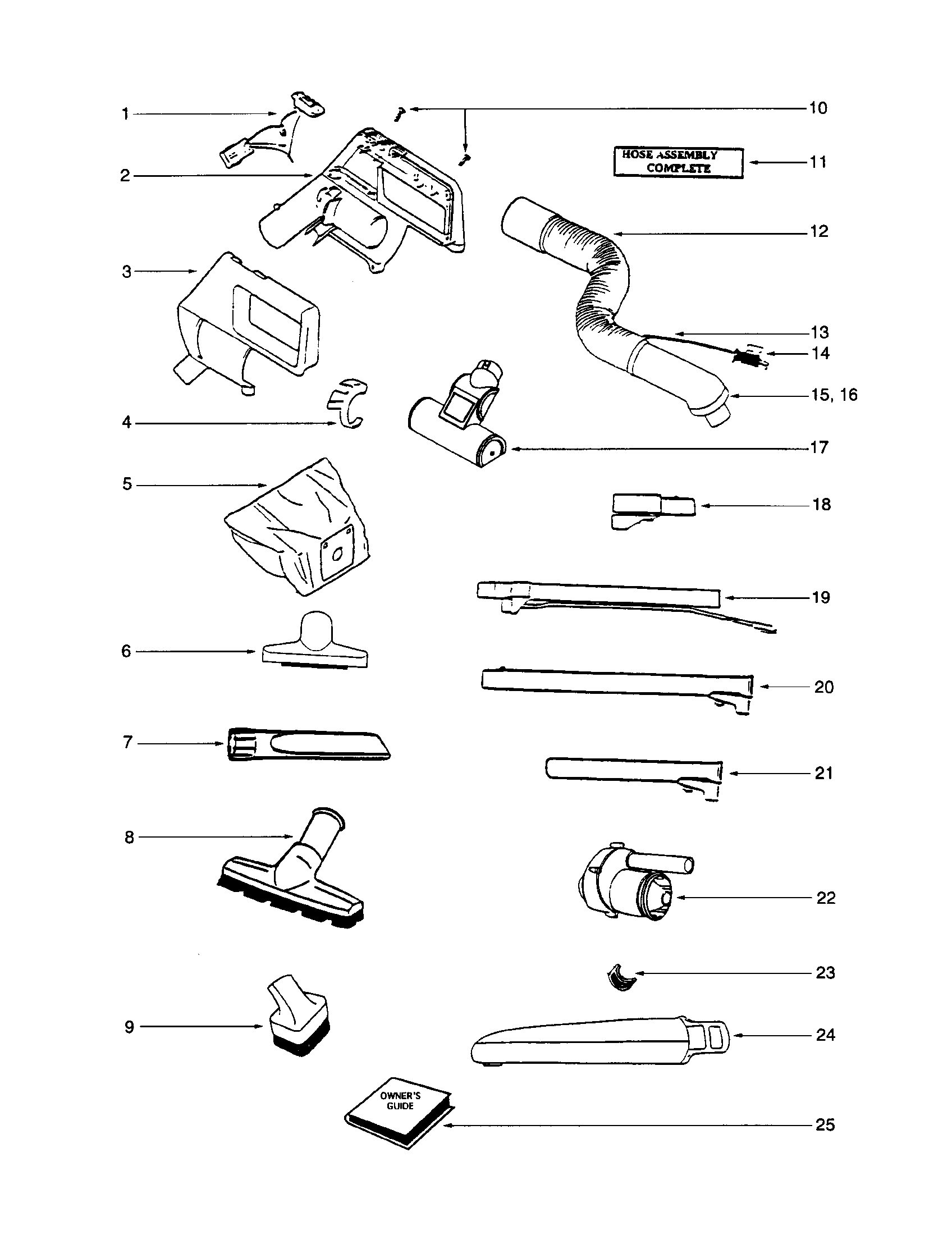 HOSE AND ATTACHMENTS