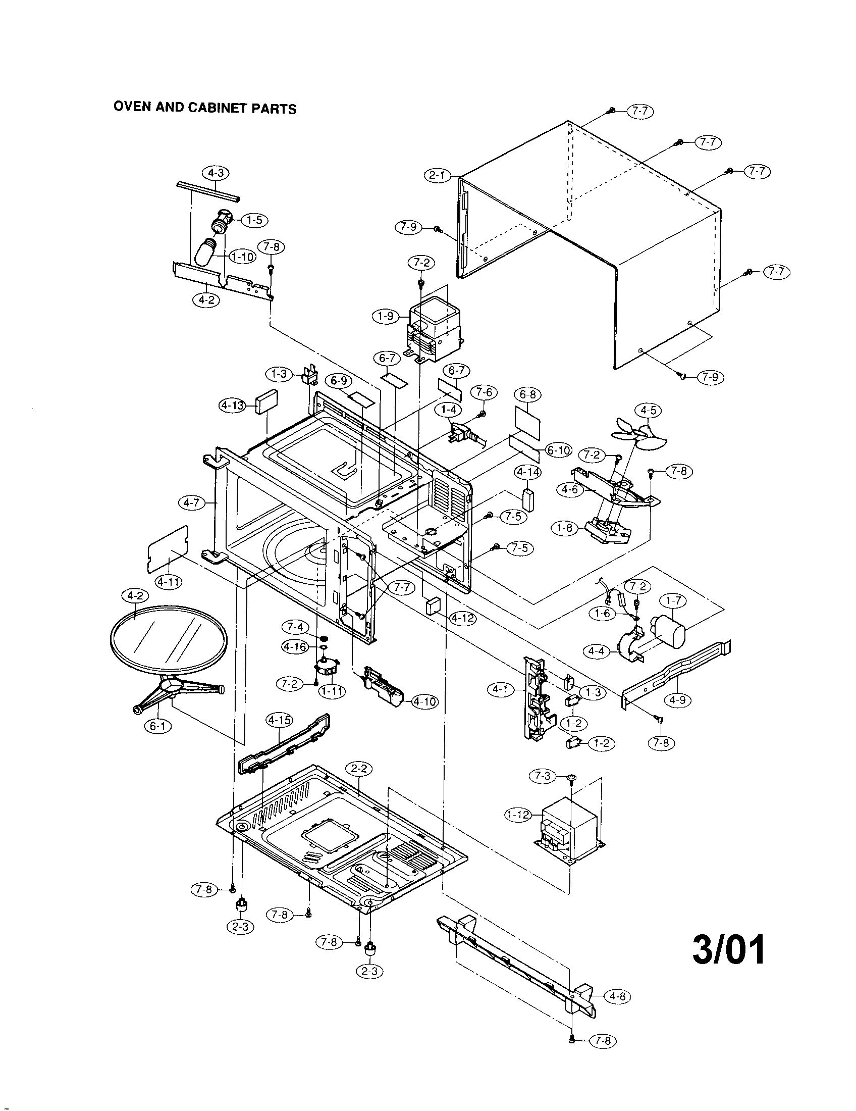 Oven and cabinet