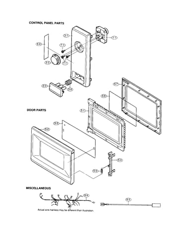 Control panel and door