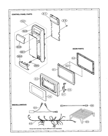 Control panel and door