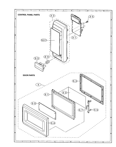 Control panel and door