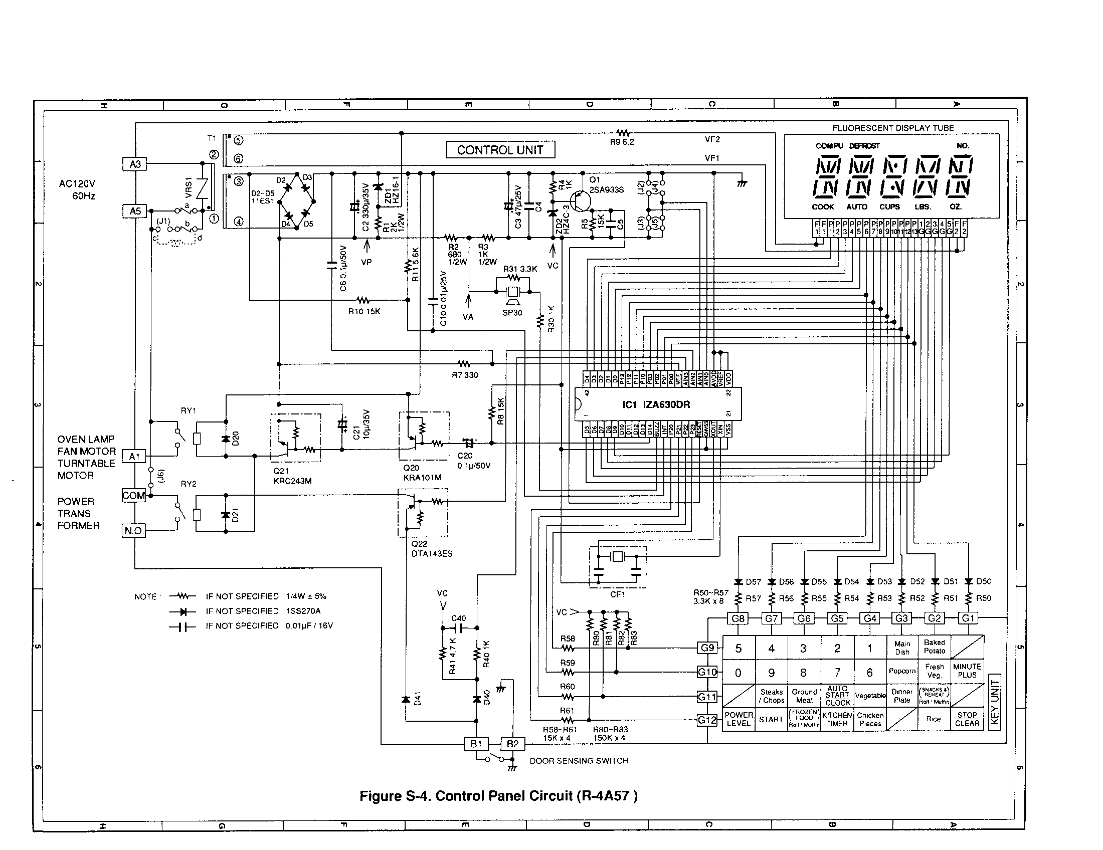 R-4a57 - control panel circuit