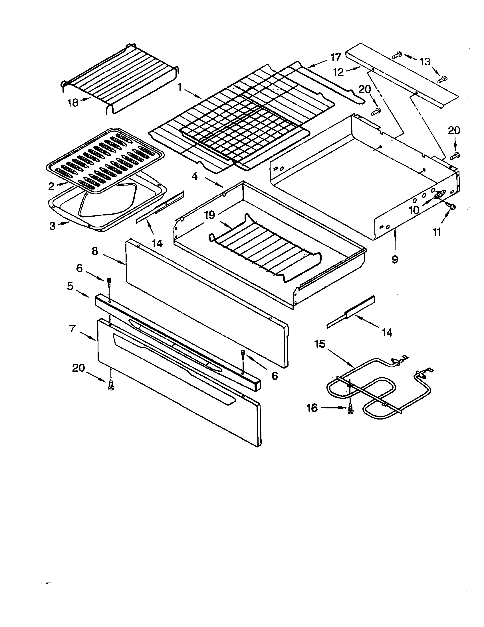 Warming drawer and broiler