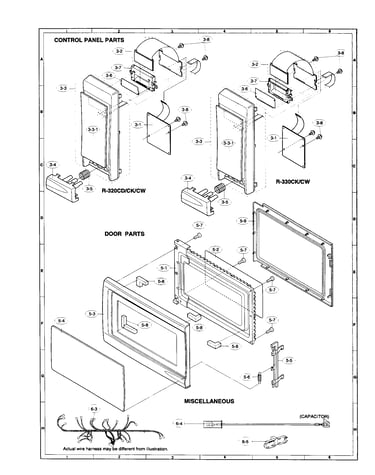 Control panel and door