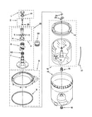 Agitator, basket and tub