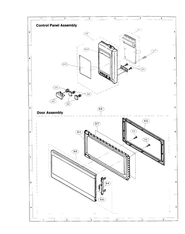 Control panel and door