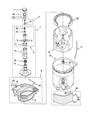 Agitator, basket and tub
