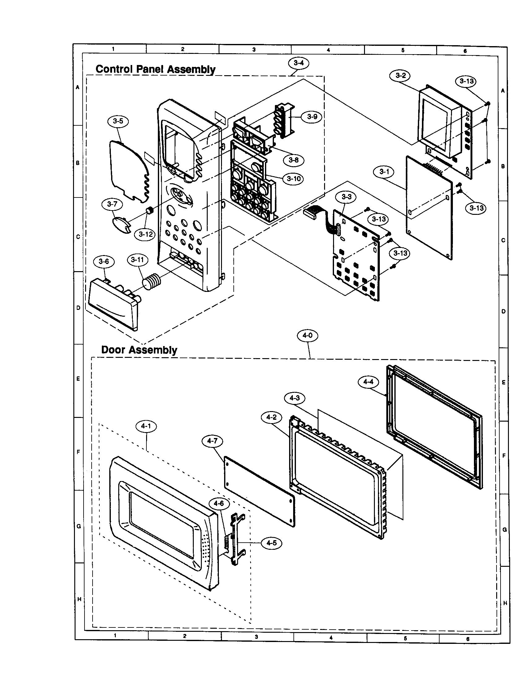 Control panel/door