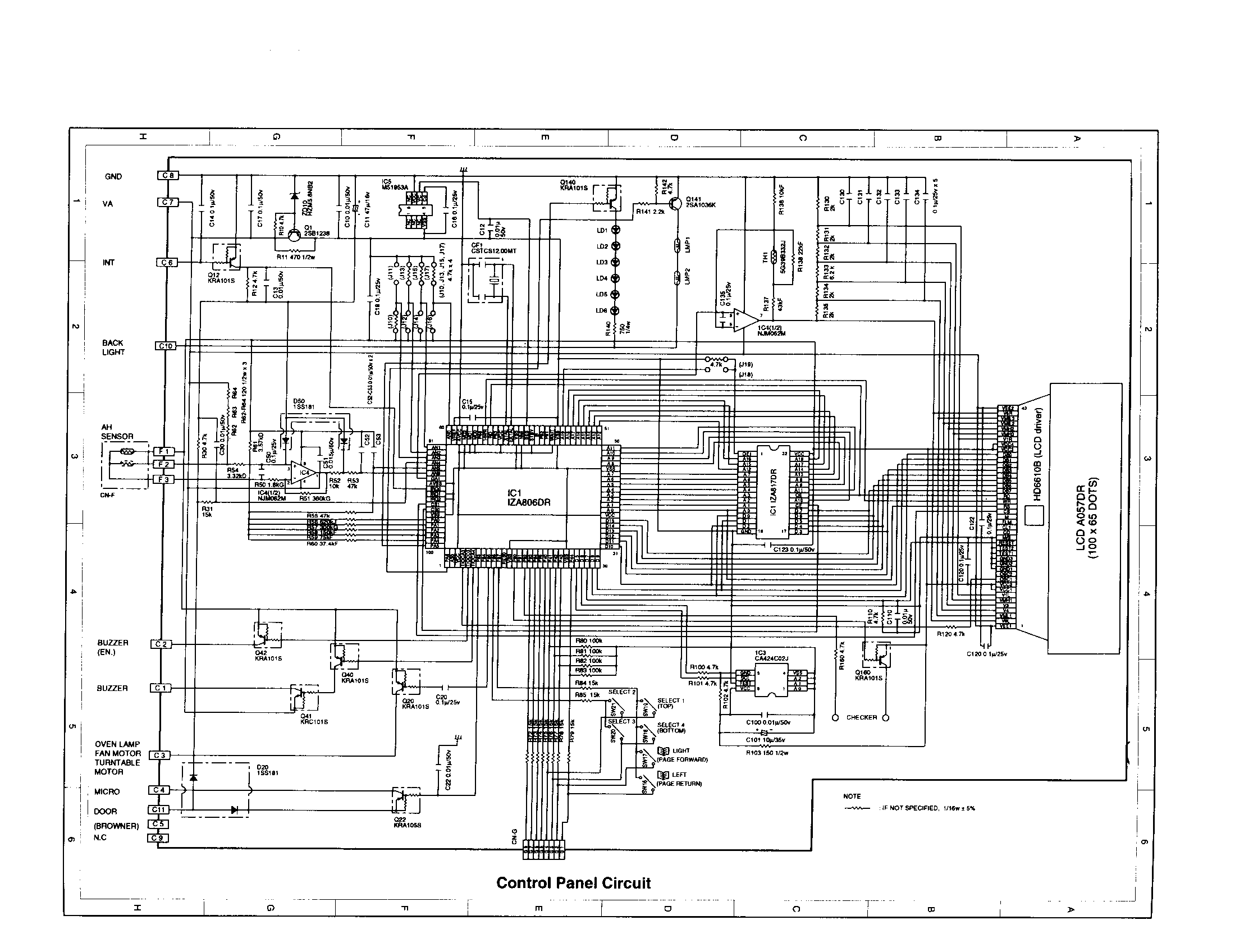 Control panel circuit