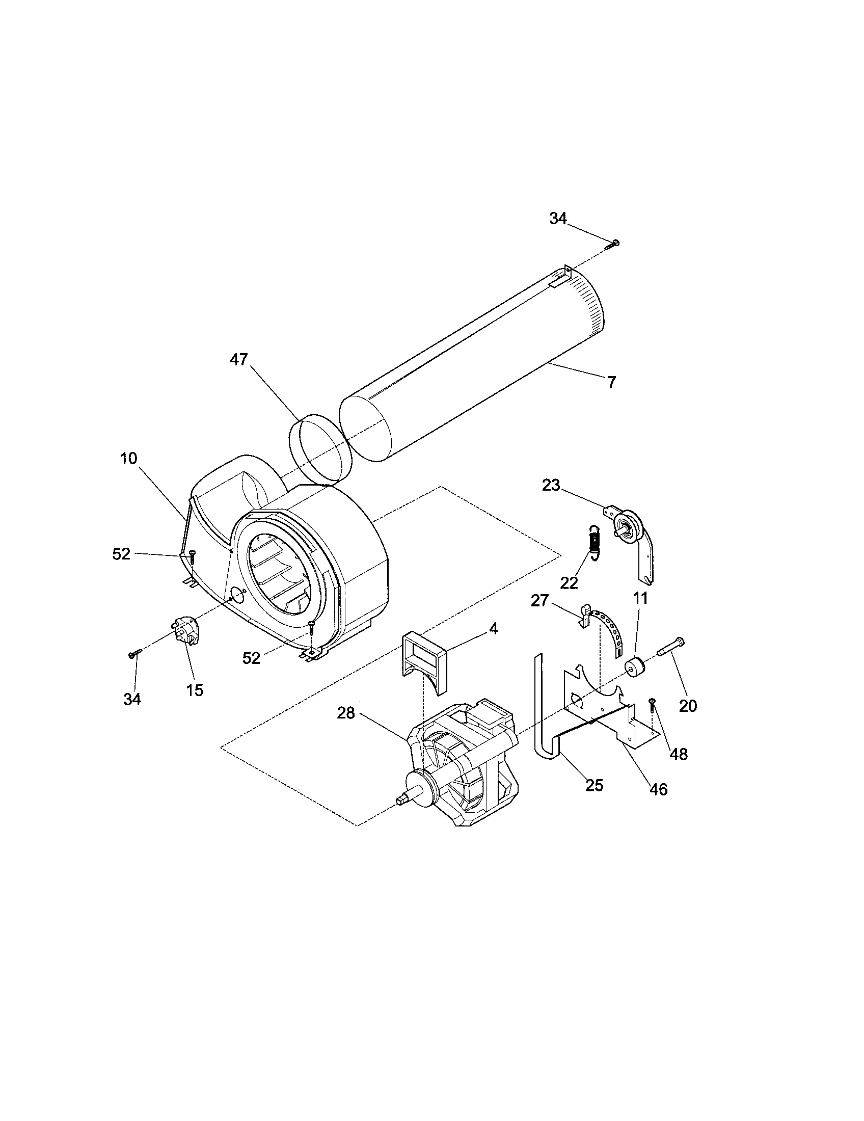 Motor and blower