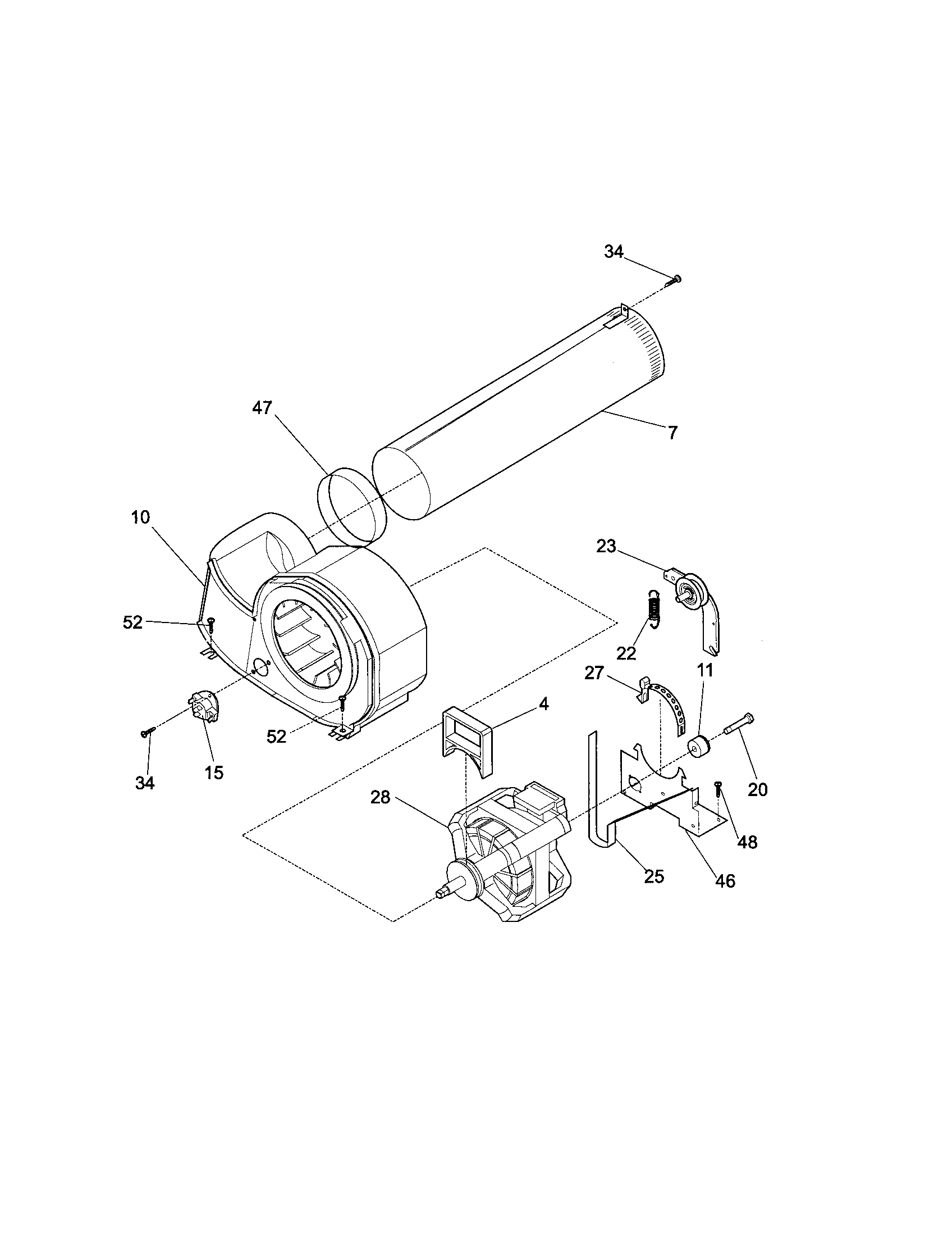 Motor and blower