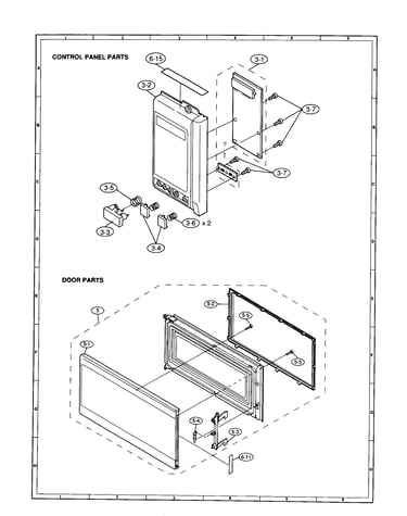 Control panel and door
