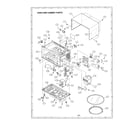 Sharp R-2A55 oven and cabinet diagram