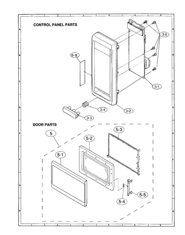 Control panel and door