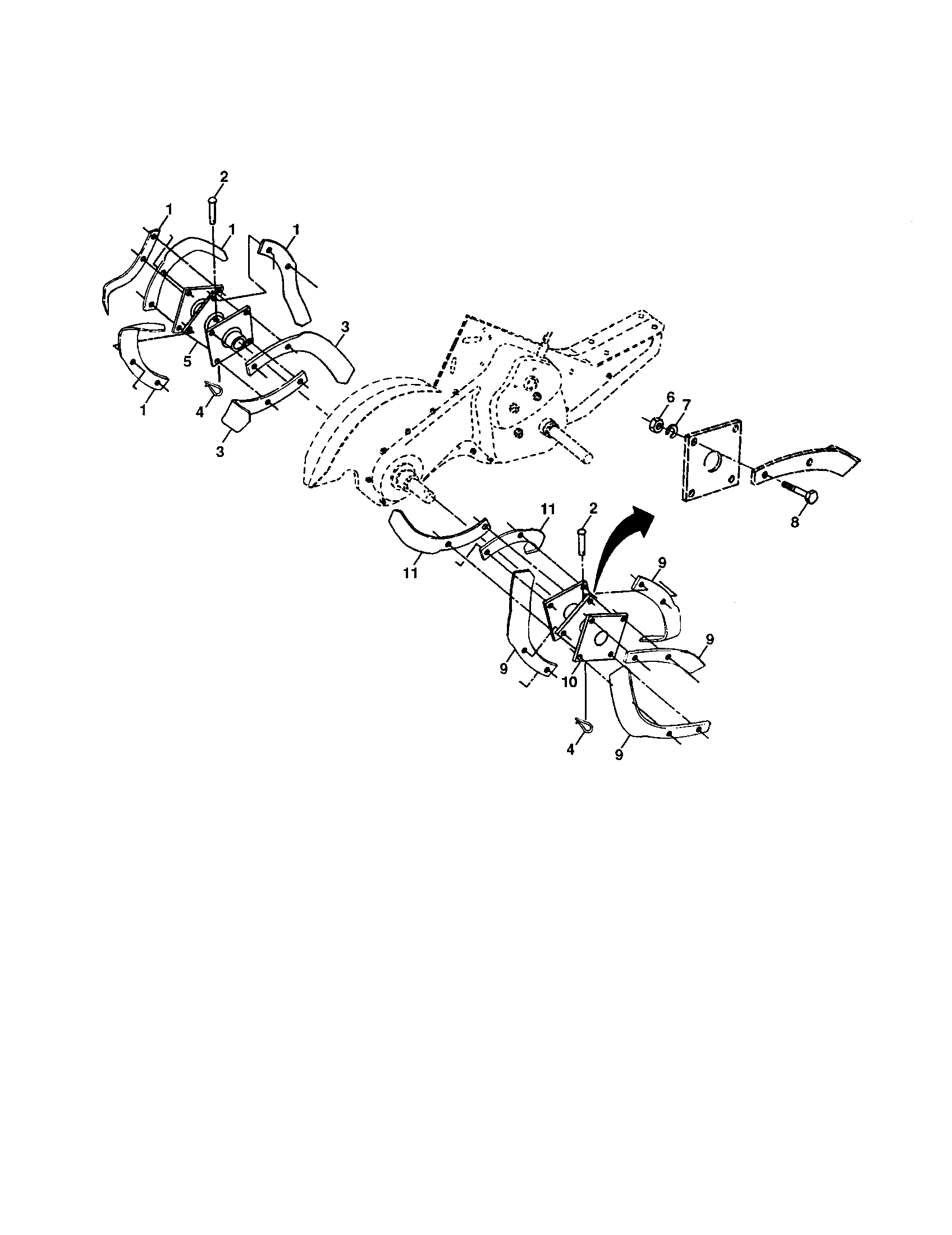 Tine assembly