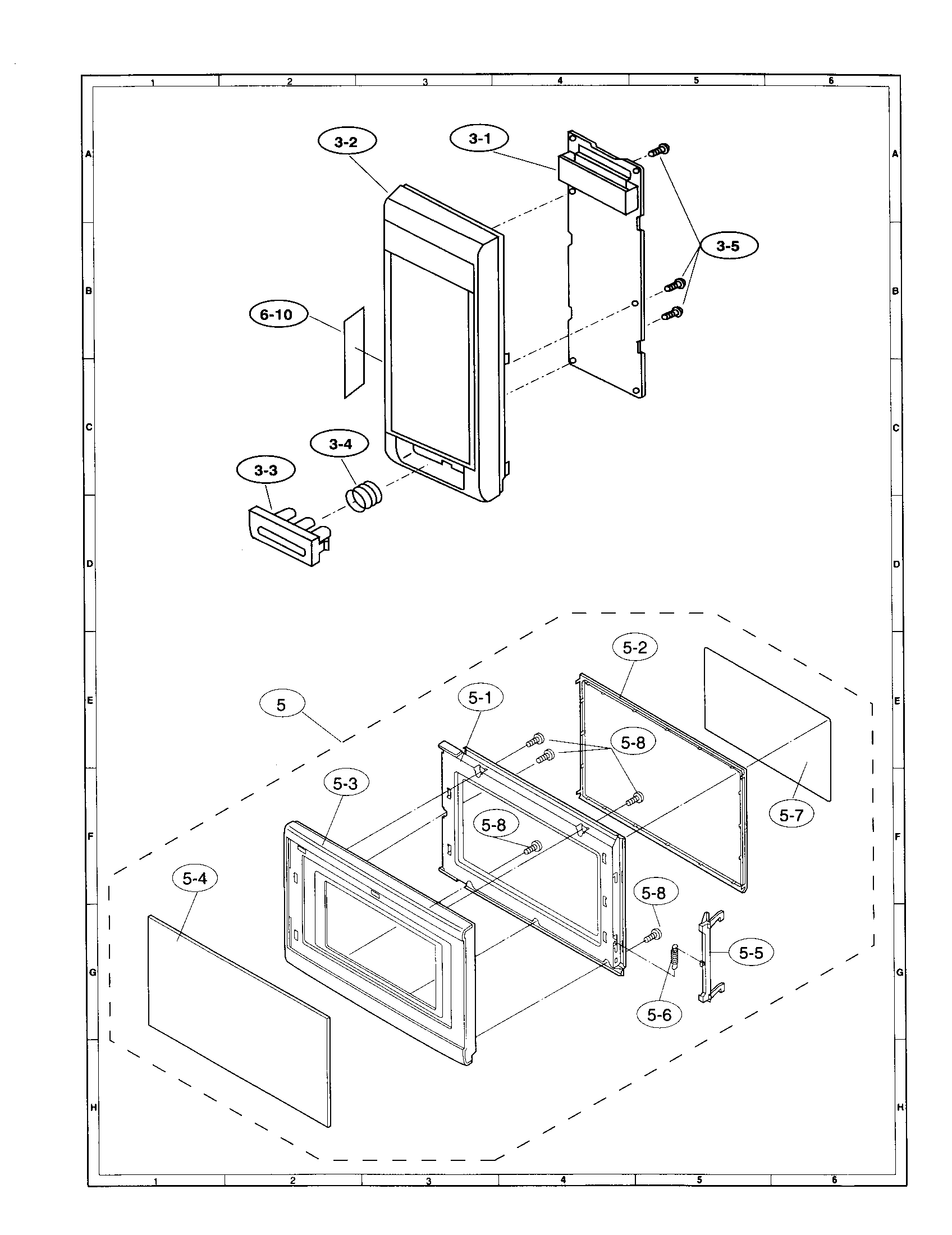 Control panel and door