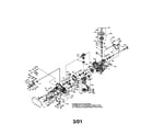 Poulan DPR22H48STC hydro gear transaxle - 323-0510 diagram