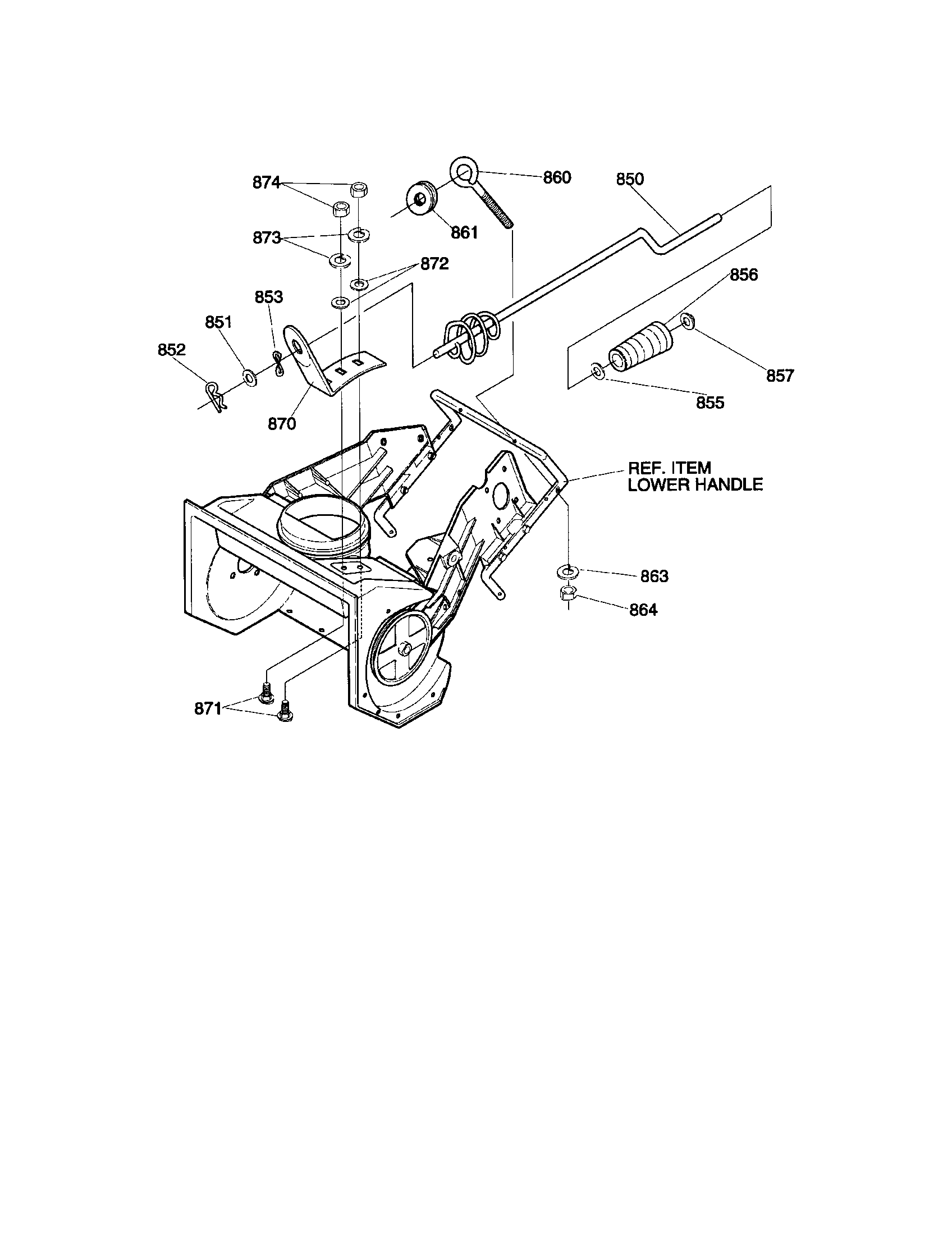 CHUTE CONTROL ROD ASSEMBLY