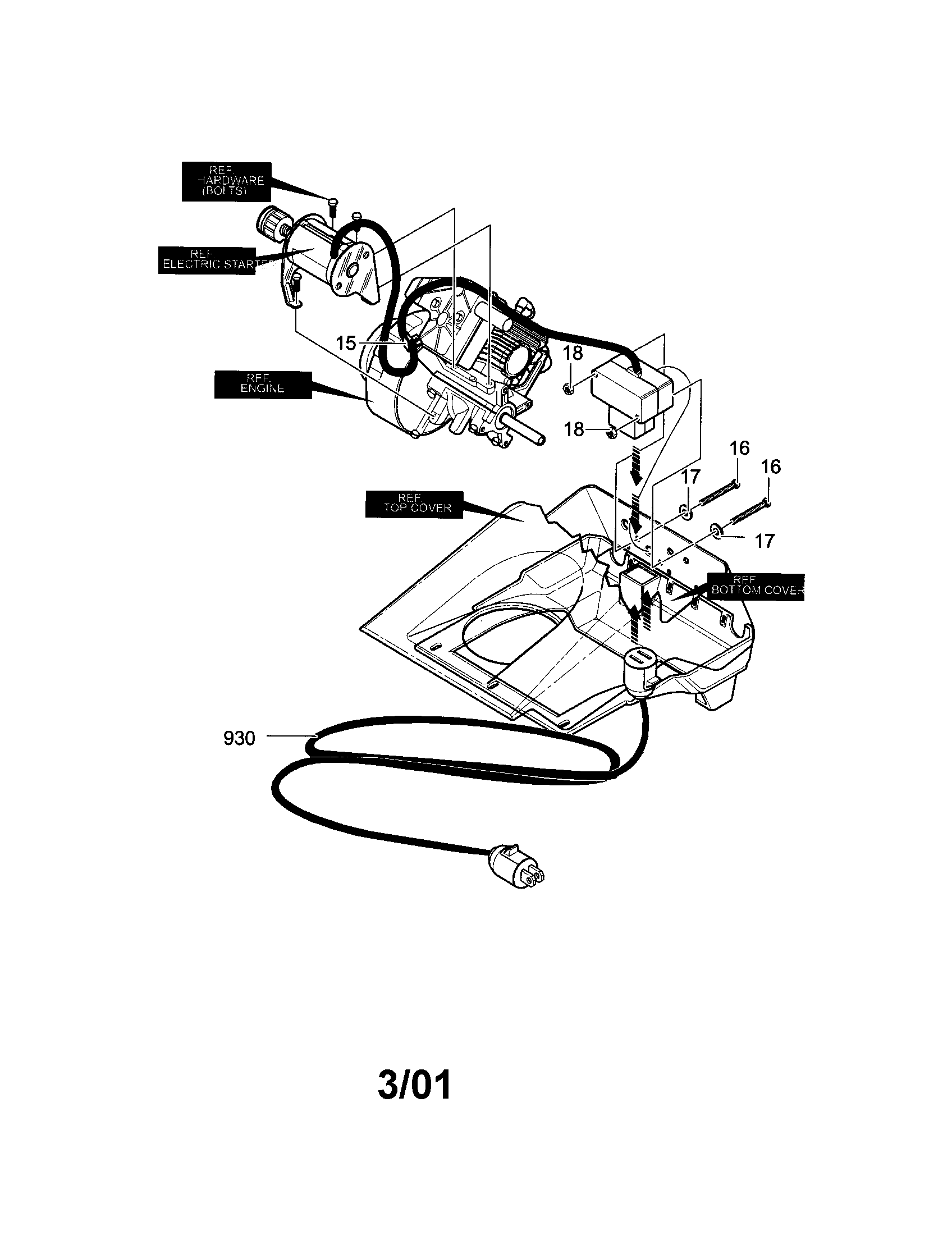 Electric start assembly