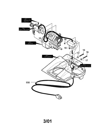 Electric start assembly