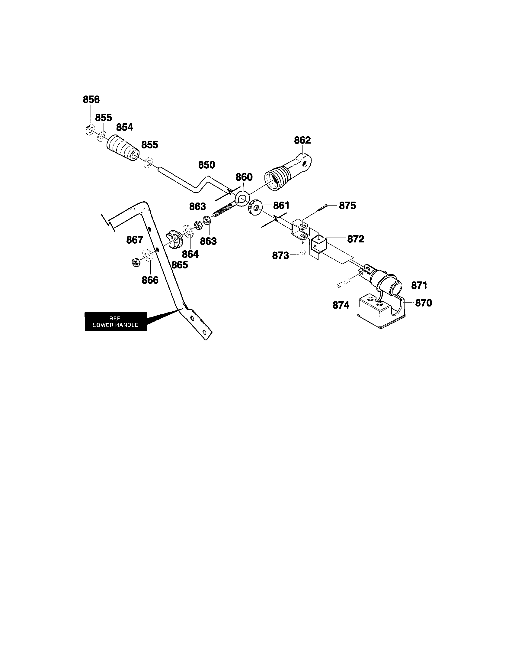 CHUTE CONTROL ROD ASSEMBLY