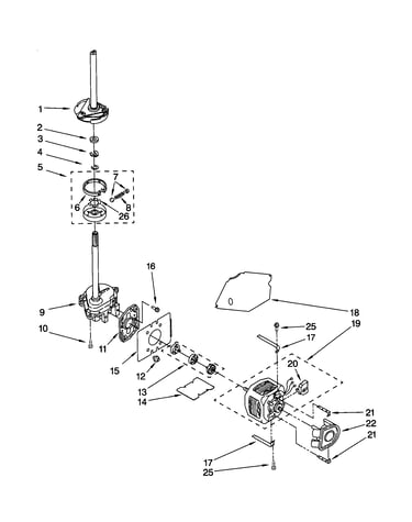 Brake/clutch/gearcase/motor/pump