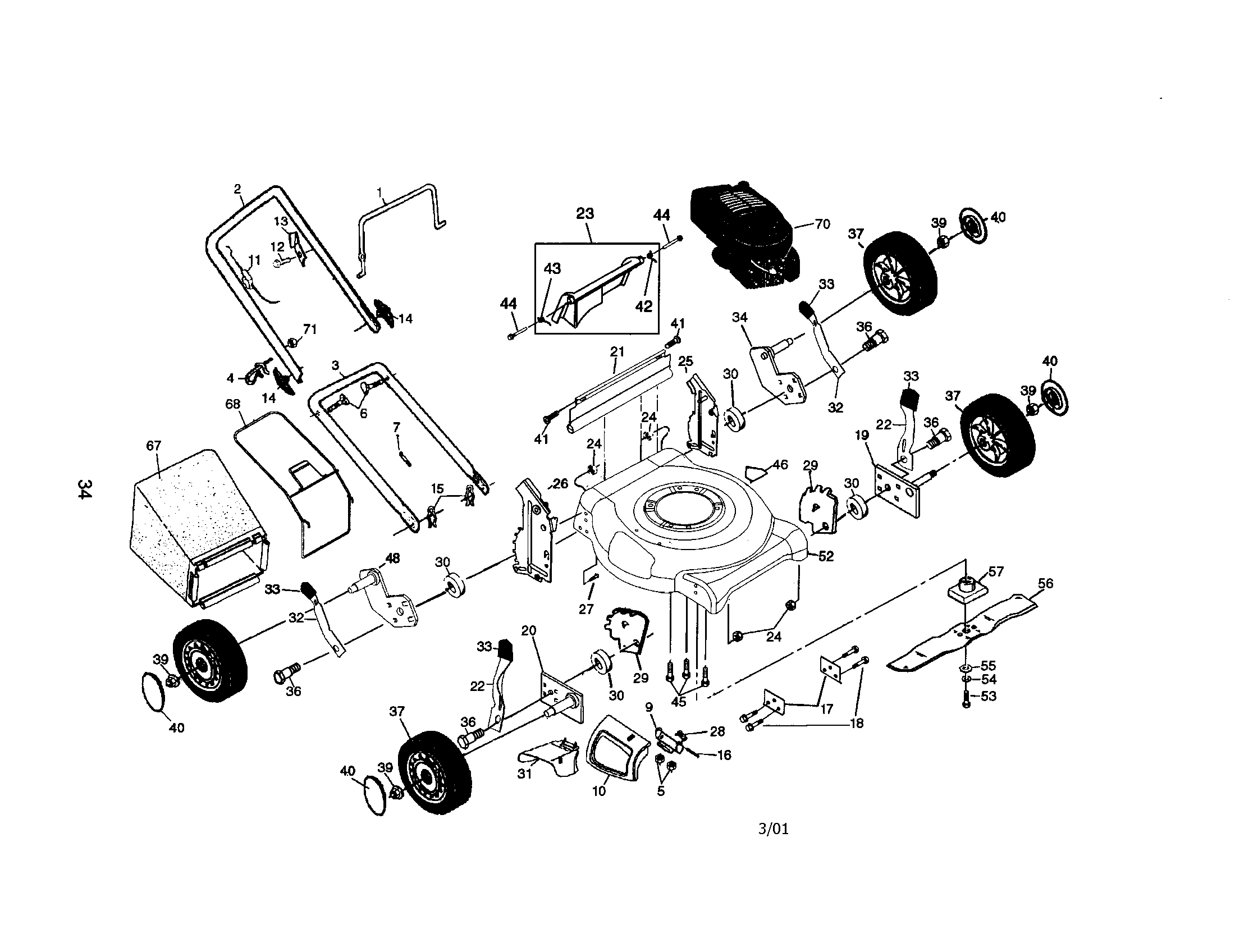 Rotary lawn mower