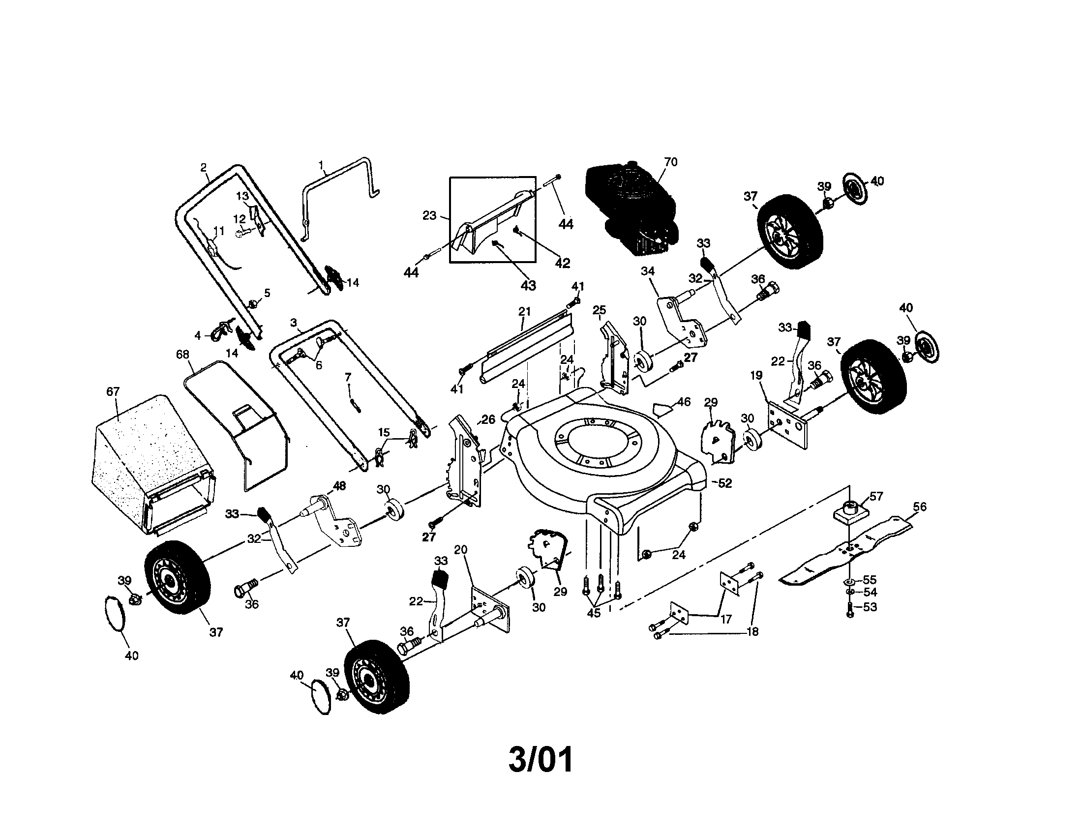 Rotary lawn mower