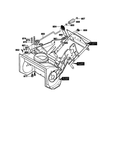 Chute rod assembly