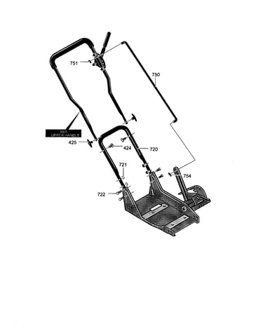 Control rod/lower handle