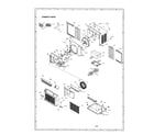 Sharp AF-500X cabinet parts diagram