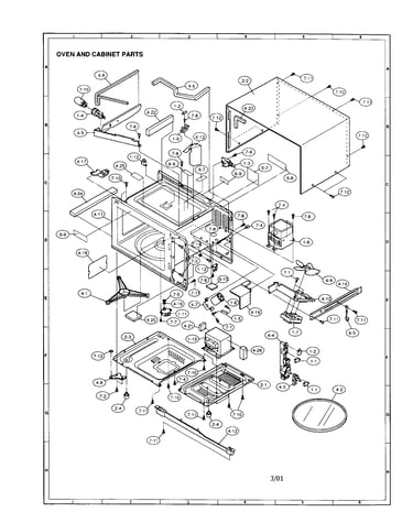 Oven and cabinet