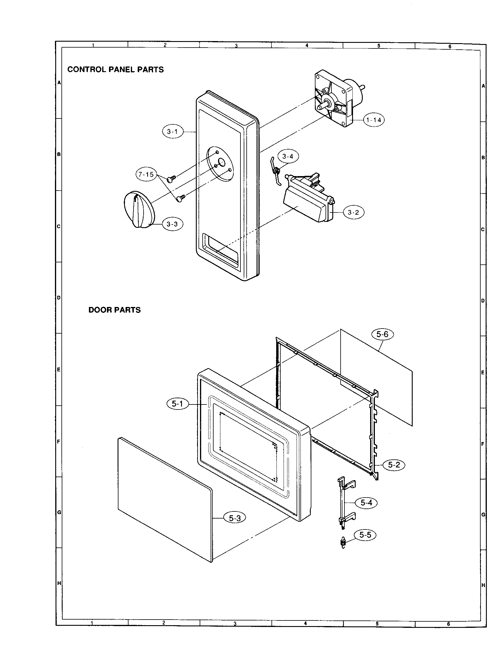 Control panel/door