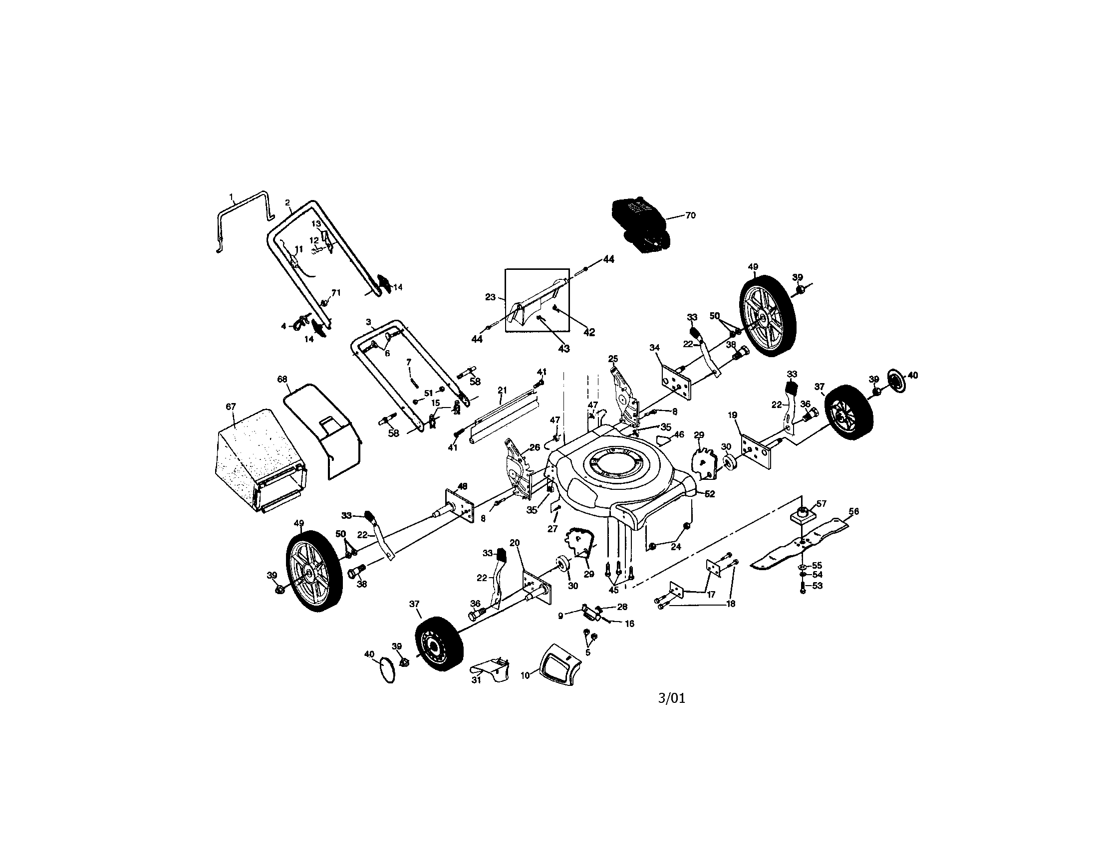 Rotary lawn mower