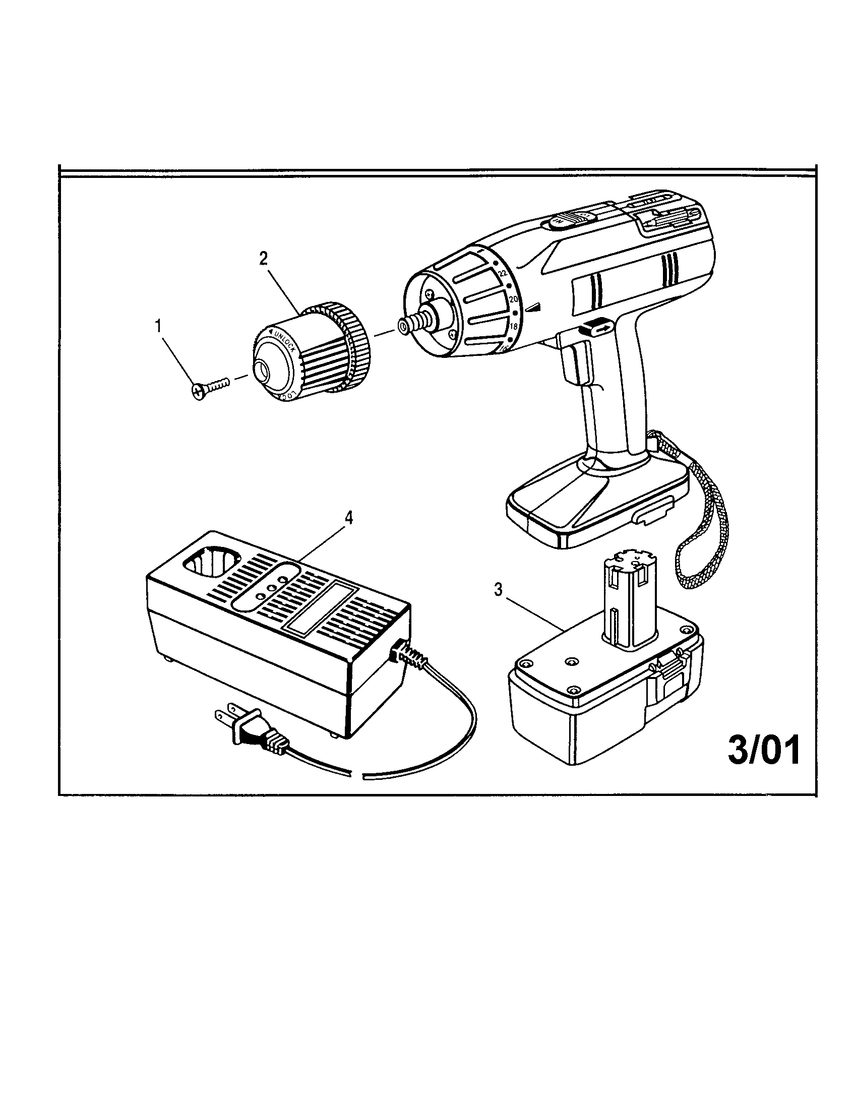 3/8" 18 volts cordless drill-driver