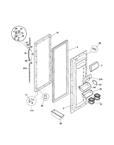 Refrigerator door