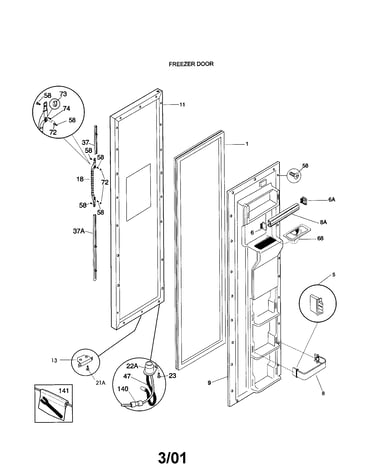 Freezer door