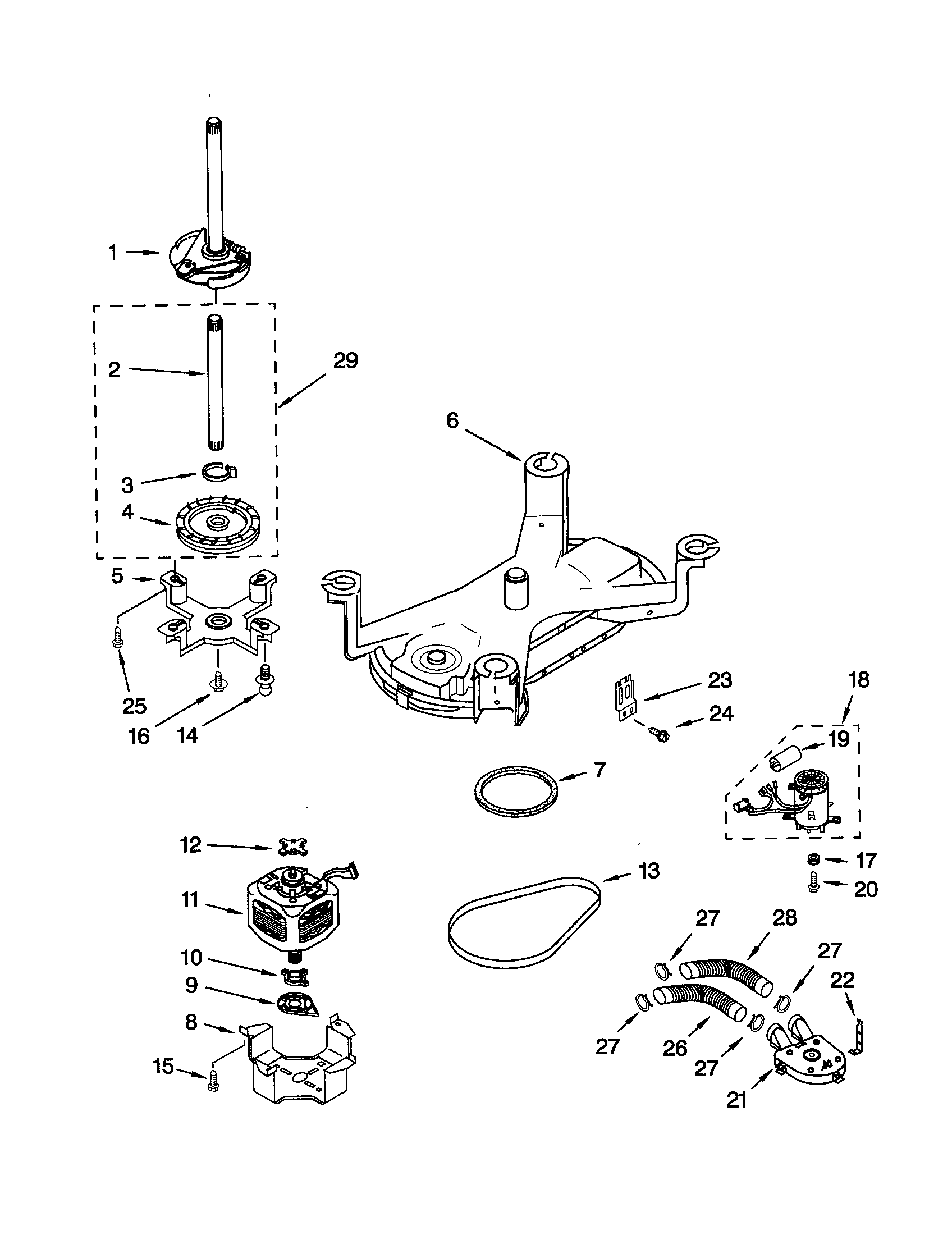 BRAKE, MOTOR AND PUMP