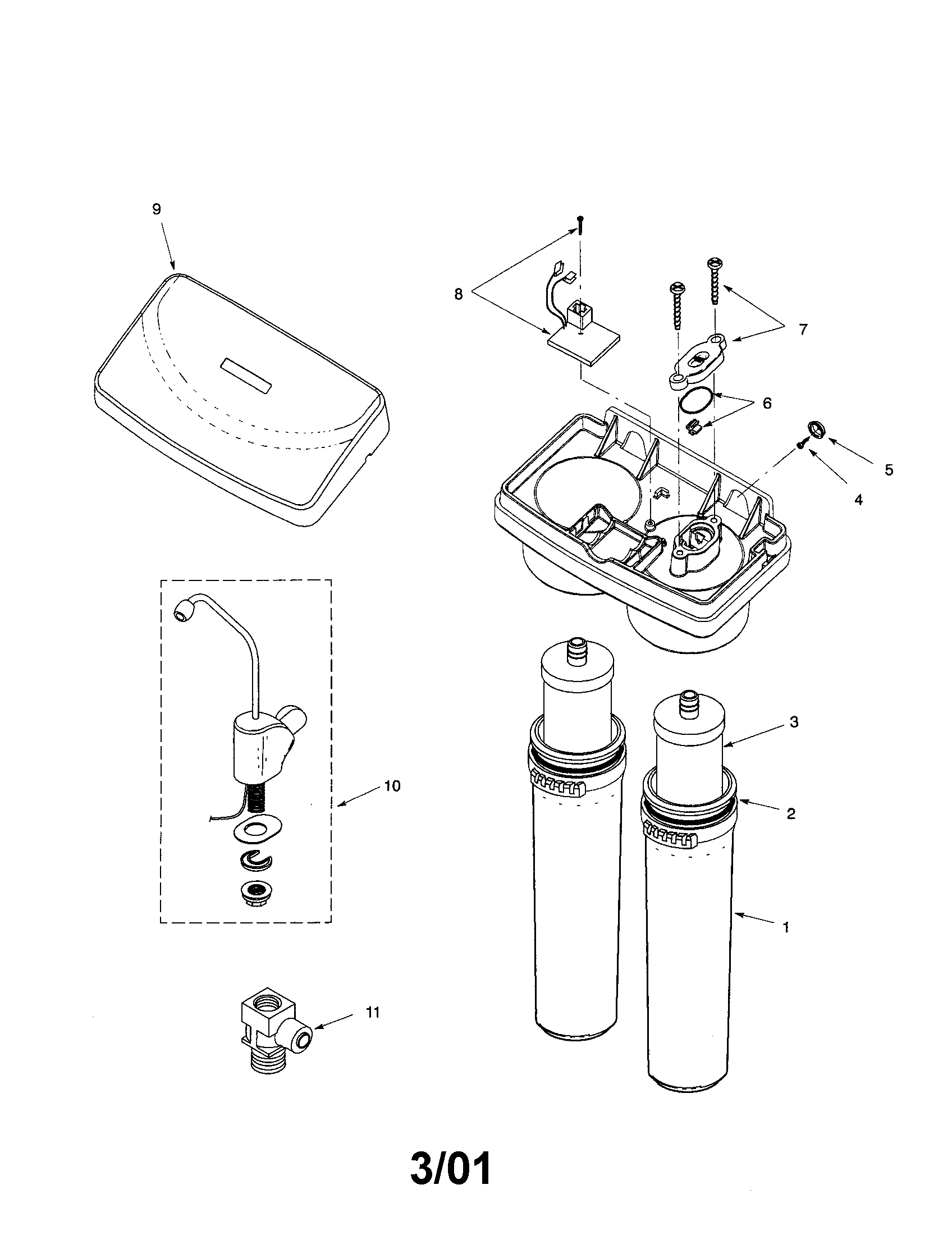 Undersink drinking water filter