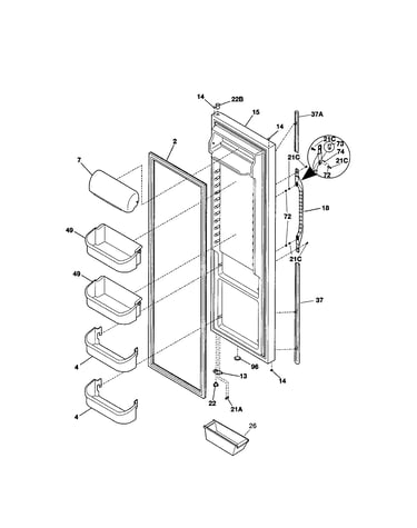 Refrigerator door