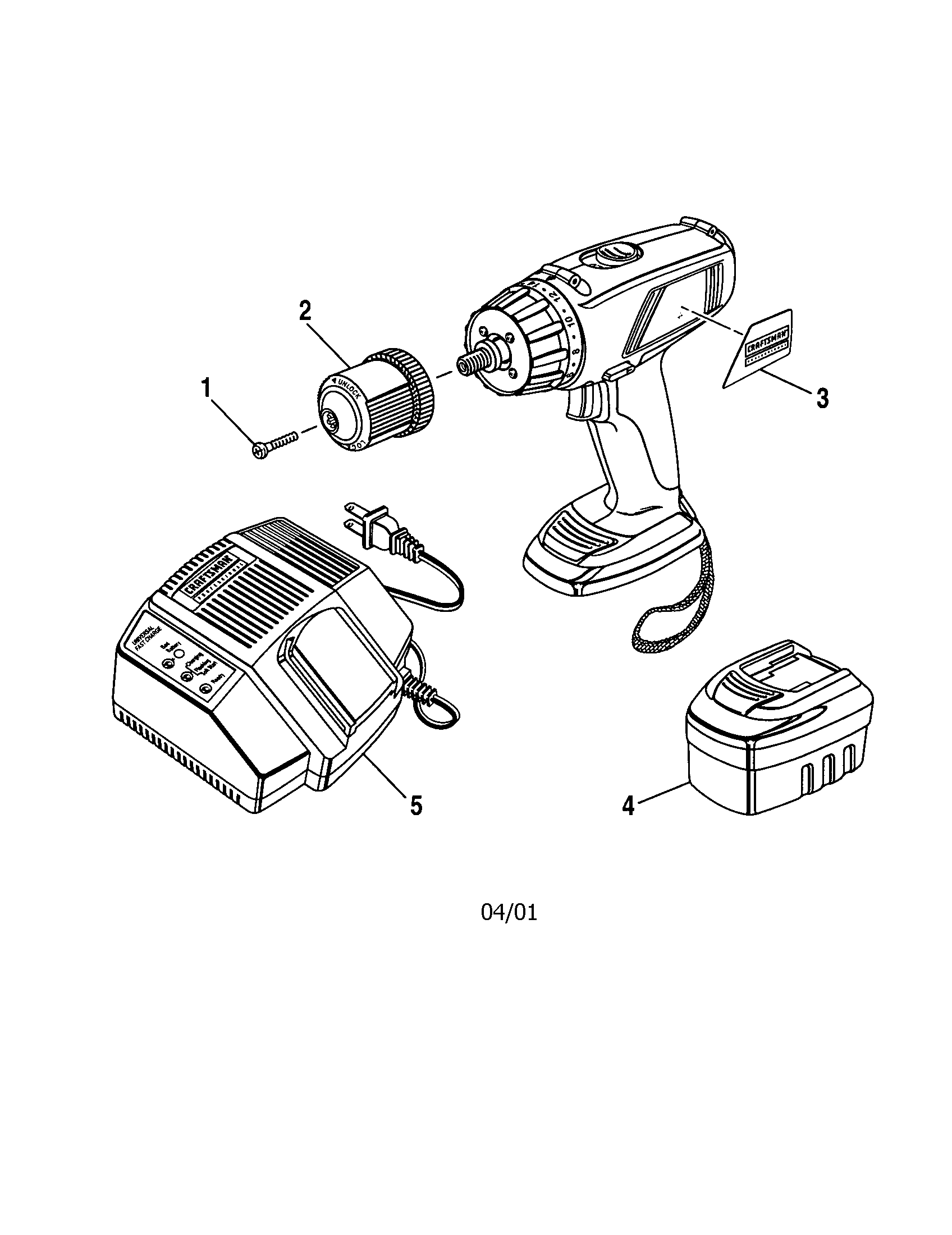 3/8" - 9.6 volts drill-driver
