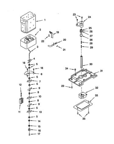 Motor and ice container