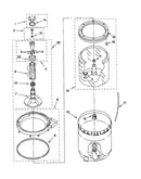 Agitator, basket and tub